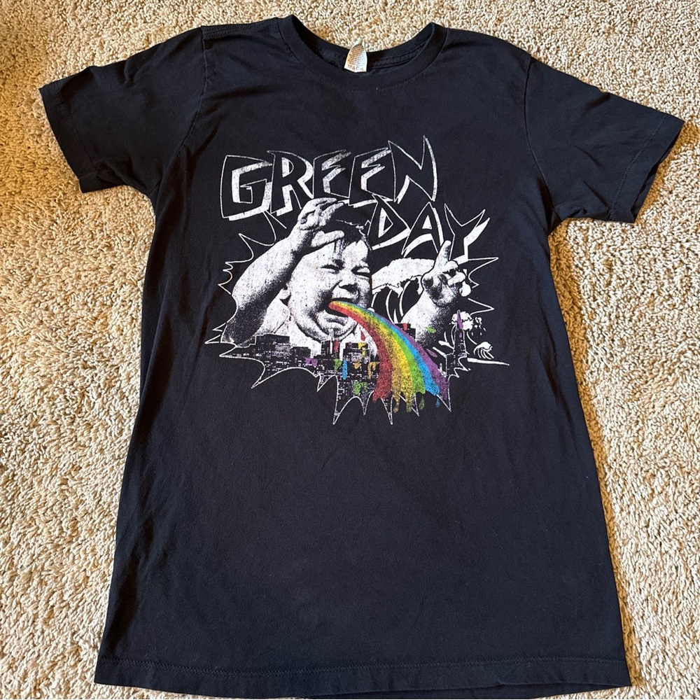 Vintage Y2K Green Day Band T-Shirt Mens Size Small Short Sleeve